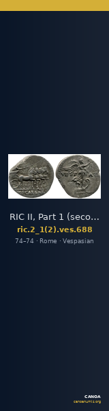RIC II, Part 1 (second edition) Vespasian 688 — CANOA