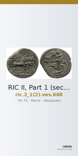 RIC II, Part 1 (second edition) Vespasian 688 — CANOA