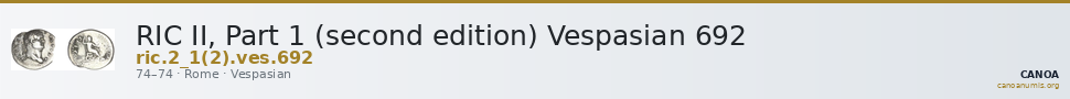 RIC II, Part 1 (second edition) Vespasian 692 — CANOA