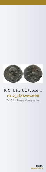 RIC II, Part 1 (second edition) Vespasian 698 — CANOA