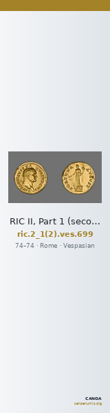 RIC II, Part 1 (second edition) Vespasian 699 — CANOA