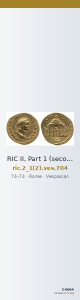 RIC II, Part 1 (second edition) Vespasian 704 — CANOA