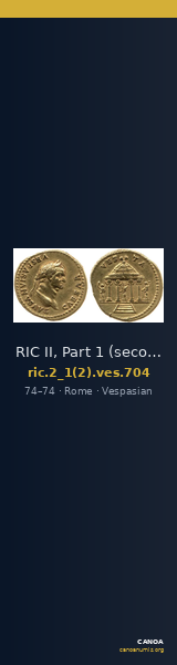 RIC II, Part 1 (second edition) Vespasian 704 — CANOA