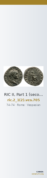 RIC II, Part 1 (second edition) Vespasian 705 — CANOA