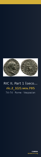 RIC II, Part 1 (second edition) Vespasian 705 — CANOA