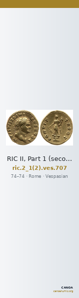 RIC II, Part 1 (second edition) Vespasian 707 — CANOA