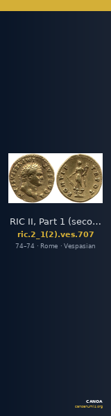 RIC II, Part 1 (second edition) Vespasian 707 — CANOA