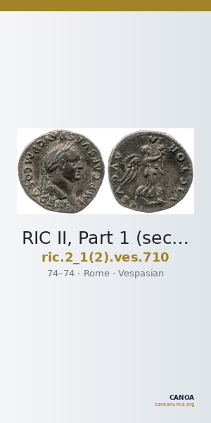 RIC II, Part 1 (second edition) Vespasian 710 — CANOA
