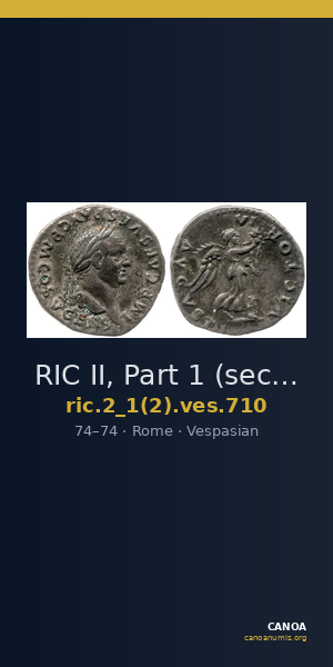 RIC II, Part 1 (second edition) Vespasian 710 — CANOA