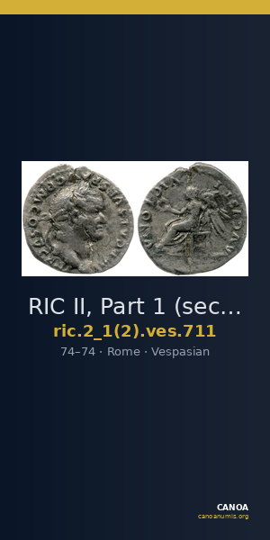 RIC II, Part 1 (second edition) Vespasian 711 — CANOA