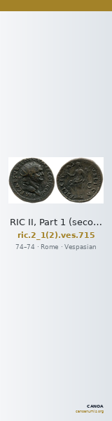 RIC II, Part 1 (second edition) Vespasian 715 — CANOA
