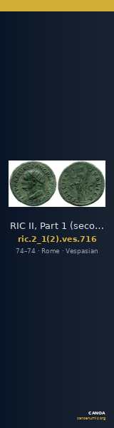 RIC II, Part 1 (second edition) Vespasian 716 — CANOA