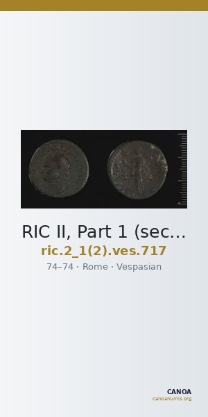 RIC II, Part 1 (second edition) Vespasian 717 — CANOA