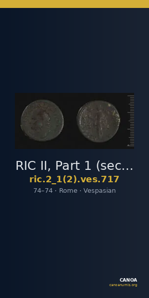 RIC II, Part 1 (second edition) Vespasian 717 — CANOA