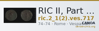 RIC II, Part 1 (second edition) Vespasian 717 — CANOA