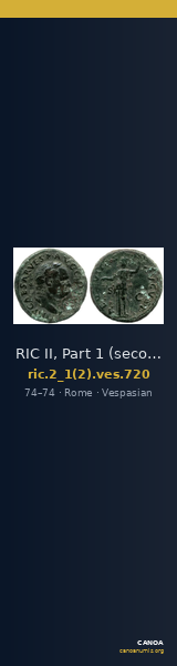 RIC II, Part 1 (second edition) Vespasian 720 — CANOA