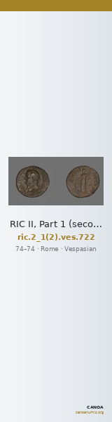 RIC II, Part 1 (second edition) Vespasian 722 — CANOA