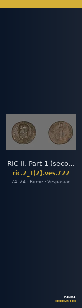 RIC II, Part 1 (second edition) Vespasian 722 — CANOA