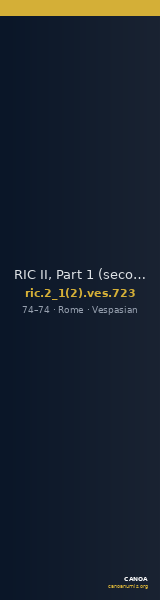 RIC II, Part 1 (second edition) Vespasian 723 — CANOA