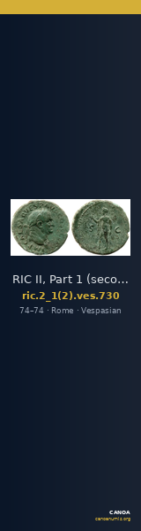 RIC II, Part 1 (second edition) Vespasian 730 — CANOA