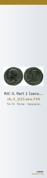 RIC II, Part 1 (second edition) Vespasian 734 — CANOA