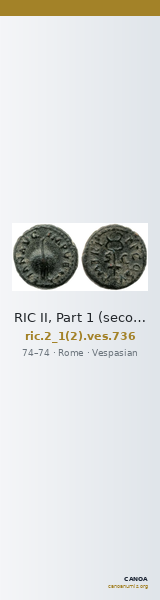 RIC II, Part 1 (second edition) Vespasian 736 — CANOA