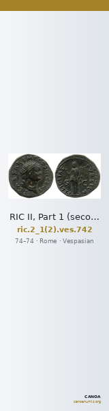 RIC II, Part 1 (second edition) Vespasian 742 — CANOA