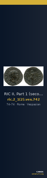 RIC II, Part 1 (second edition) Vespasian 742 — CANOA