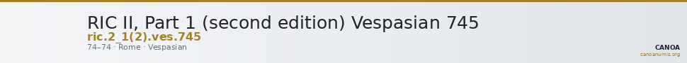 RIC II, Part 1 (second edition) Vespasian 745 — CANOA