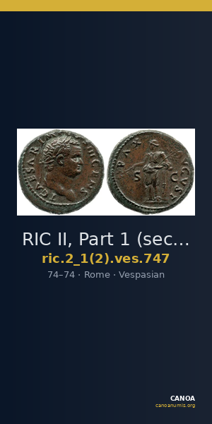 RIC II, Part 1 (second edition) Vespasian 747 — CANOA