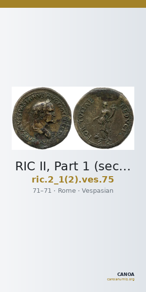 RIC II, Part 1 (second edition) Vespasian 75 — CANOA