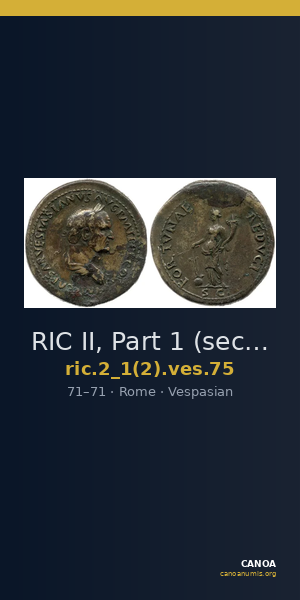 RIC II, Part 1 (second edition) Vespasian 75 — CANOA
