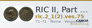 RIC II, Part 1 (second edition) Vespasian 75 — CANOA