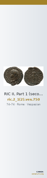 RIC II, Part 1 (second edition) Vespasian 750 — CANOA