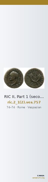 RIC II, Part 1 (second edition) Vespasian 757 — CANOA