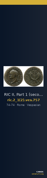 RIC II, Part 1 (second edition) Vespasian 757 — CANOA