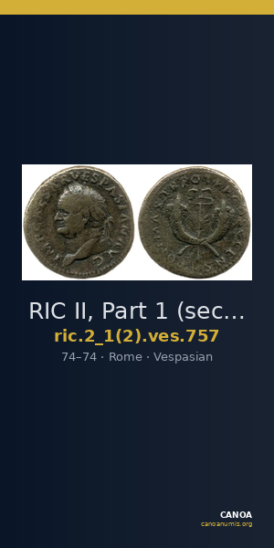 RIC II, Part 1 (second edition) Vespasian 757 — CANOA