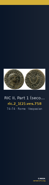 RIC II, Part 1 (second edition) Vespasian 758 — CANOA