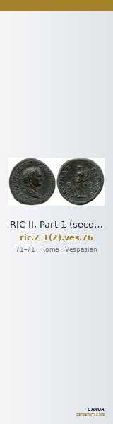 RIC II, Part 1 (second edition) Vespasian 76 — CANOA
