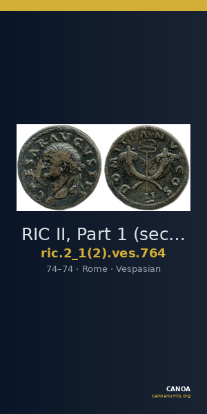 RIC II, Part 1 (second edition) Vespasian 764 — CANOA