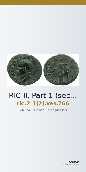 RIC II, Part 1 (second edition) Vespasian 766 — CANOA