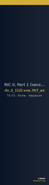 RIC II, Part 1 (second edition) Vespasian 767 (as) — CANOA
