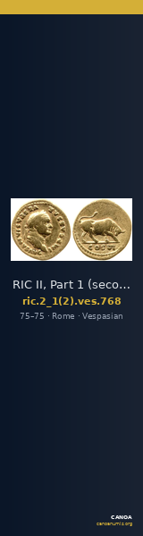 RIC II, Part 1 (second edition) Vespasian 768 — CANOA
