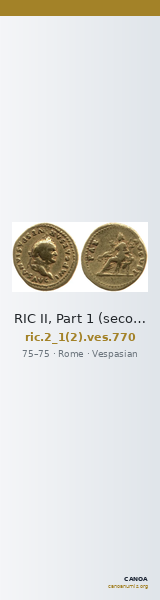 RIC II, Part 1 (second edition) Vespasian 770 — CANOA