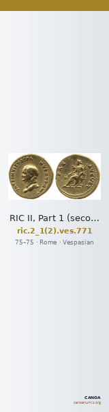 RIC II, Part 1 (second edition) Vespasian 771 — CANOA