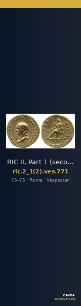RIC II, Part 1 (second edition) Vespasian 771 — CANOA