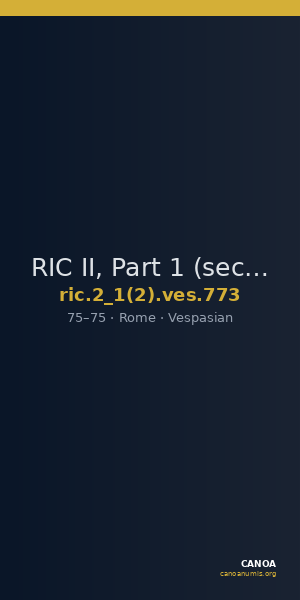 RIC II, Part 1 (second edition) Vespasian 773 — CANOA