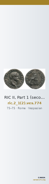 RIC II, Part 1 (second edition) Vespasian 774 — CANOA