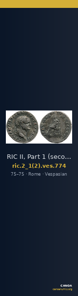 RIC II, Part 1 (second edition) Vespasian 774 — CANOA