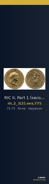RIC II, Part 1 (second edition) Vespasian 775 — CANOA